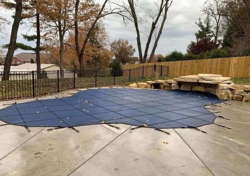 Pool covered for winter